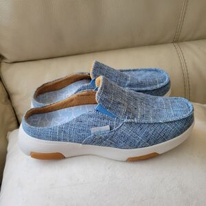Casual Blue Slip-On Sneakers for Women